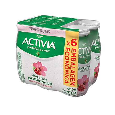 Activia Shot Framboesa e Hibisco 600g