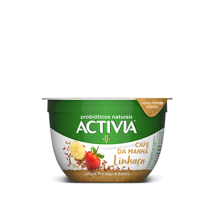 Activia Café da Manhã Linhaça e Morango 170g