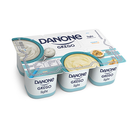 Danone Grego Bandeja Light Original e Maracuja 510g