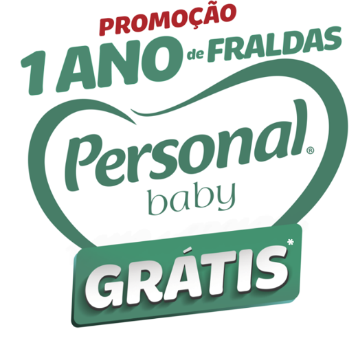 Promoção 1 ano de fraldas Personal baby Grátis